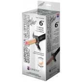 Пояс-трусики с насадкой Glamour Silver - 15,5 см. - LOVETOY (А-Полимер) - купить с доставкой в Норильске