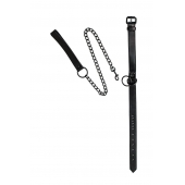 Черный ошейник Sin с поводком - Lola Games - купить с доставкой в Норильске