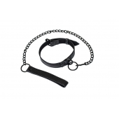 Черный ошейник Sin с поводком - Lola Games - купить с доставкой в Норильске