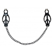 Зажимы на соски Darkside с цепочкой - Lola Games - купить с доставкой в Норильске