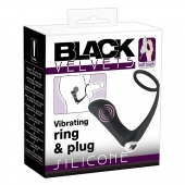 Черное эрекционное кольцо с анальной вибропробкой Vibrating Ring   Plug - Orion - в Норильске купить с доставкой