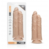 Телесный сдвоенный фаллоимитатор Double Trouble Double Shaft Dildo - 24 см. - Blush Novelties