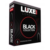 Черные презервативы LUXE Royal Black Collection - 3 шт. - Luxe - купить с доставкой в Норильске