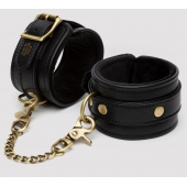 Черные оковы на ноги Bound to You Faux Leather Ankle Cuffs - Fifty Shades of Grey - купить с доставкой в Норильске