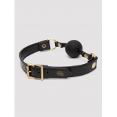 Черный кляп-шар Bound to You Faux Leather Ball Gag - Fifty Shades of Grey - купить с доставкой в Норильске