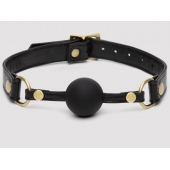 Черный кляп-шар Bound to You Faux Leather Ball Gag - Fifty Shades of Grey - купить с доставкой в Норильске