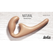 Бежевый безремневой страпон Seduction - 20,5 см. - Lola Games - купить с доставкой в Норильске