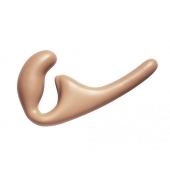 Бежевый безремневой страпон Seduction - 20,5 см. - Lola Games - купить с доставкой в Норильске