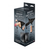 Черный пояс для женщин BEST SELECT с 3 насадками - LOVETOY (А-Полимер) - купить с доставкой в Норильске
