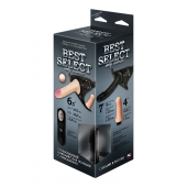 Черный женский пояс BEST SELECT с 3 насадками и вибрацией - LOVETOY (А-Полимер) - купить с доставкой в Норильске