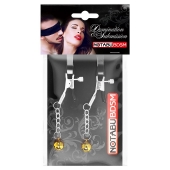 Оригинальные зажимы на соски с желтыми шариками - Notabu - купить с доставкой в Норильске