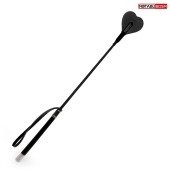 Черный стек с наконечником-сердечком - 54 см. - Notabu - купить с доставкой в Норильске