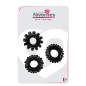 Набор из 3 черных эрекционных колец SET OF 3 COCKRINGS - Dream Toys - в Норильске купить с доставкой