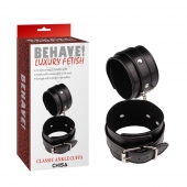 Черные оковы Classic Ankle Cuffs - Chisa - купить с доставкой в Норильске