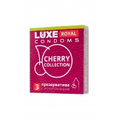 Презервативы с ароматом вишни LUXE Royal Cherry Collection - 3 шт. - Luxe - купить с доставкой в Норильске