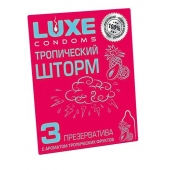 Презервативы с ароматом тропический фруктов  Тропический шторм  - 3 шт. - Luxe - купить с доставкой в Норильске
