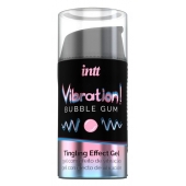 Жидкий интимный гель с эффектом вибрации Vibration! Bubble Gum - 15 мл. - INTT - купить с доставкой в Норильске