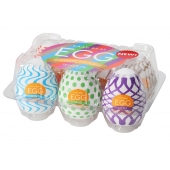 Набор из 6 мастурбаторов Tenga EGG IV с различным рельефом - Tenga - в Норильске купить с доставкой
