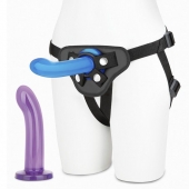 Страпон унисекс Beginners Strap-On с 2 насадками - 15 и 13 см. - Lux Fetish - купить с доставкой в Норильске