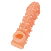 Телесная закрытая насадка с пупырышками Cock Sleeve Size L - 17,6 см. - KOKOS - в Норильске купить с доставкой