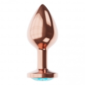 Пробка цвета розового золота с малиновым кристаллом Diamond Topaz Shine L - 8,3 см. - Lola Games - купить с доставкой в Норильске