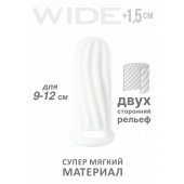 Белый фаллоудлинитель Homme Wide - 11 см. - Lola Games - в Норильске купить с доставкой