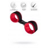 Красно-черные велюровые оковы Anonymo - ToyFa - купить с доставкой в Норильске