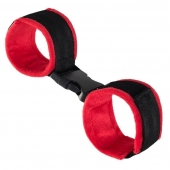Красно-черные велюровые оковы Anonymo - ToyFa - купить с доставкой в Норильске