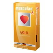 Презервативы Masculan Ultra Gold с золотым напылением и ароматом ванили - 10 шт. - Masculan - купить с доставкой в Норильске