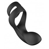 Черное эрекционное кольцо Benedict для стимуляции промежности - Svakom - в Норильске купить с доставкой