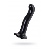 Черный стимулятор для пар P G-Spot Dildo Size M - 18 см. - Strap-on-me - в Норильске купить с доставкой