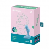 Голубой анальный вибростимулятор Deep Driver - 11,2 см. - Satisfyer - в Норильске купить с доставкой