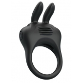 Черное эрекционное кольцо с вибрацией Davion - Baile - в Норильске купить с доставкой