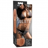 Мастурбатор-вагина цвета карамели Julieta с вибрацией - Blush Novelties - в Норильске купить с доставкой