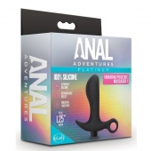 Черный анальный вибратор Silicone Vibrating Prostate Massager 01 - 10,8 см. - Blush Novelties - в Норильске купить с доставкой