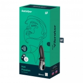 Черный анальный вибратор Hot Passion с функцией нагрева - Satisfyer - в Норильске купить с доставкой