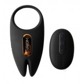 Черное эрекционное кольцо с вибрацией и пультом ДУ Winni 2 - Svakom - в Норильске купить с доставкой