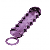 Закрытая фиолетовая насадка с пупырышками SAMURAI PENIS SLEEVE PURPLE - 14,5 см. - NMC - в Норильске купить с доставкой