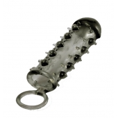Дымчатая стимулирующая насадка с закрытой головкой SAMURAI PENIS SLEEVE BLACK - 14,5 см. - NMC - в Норильске купить с доставкой
