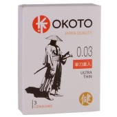 Ультратонкие презервативы OKOTO Ultra Thin - 3 шт. - Sitabella - купить с доставкой в Норильске