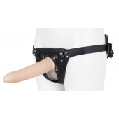 Пустотелый страпон Harness CLASSIC с бандажом - 19,5 см. - LOVETOY (А-Полимер) - купить с доставкой в Норильске