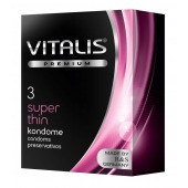 Ультратонкие презервативы VITALIS PREMIUM super thin - 3 шт. - Vitalis - купить с доставкой в Норильске