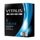 Классические презервативы VITALIS PREMIUM natural - 3 шт. - Vitalis - купить с доставкой в Норильске