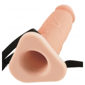 Телесный реалистичный фаллоимитатор с полостью Silicone Hollow Extension - 20 см. - Pipedream - купить с доставкой в Норильске