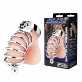 Серебристая клетка для члена Urethral Play Cage - BlueLine - купить с доставкой в Норильске