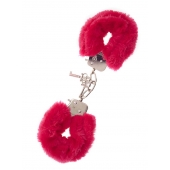 Металлические наручники с красной меховой опушкой METAL HANDCUFF WITH PLUSH RED - Dream Toys - купить с доставкой в Норильске