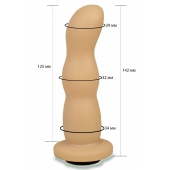 Телесная рельефная насадка Harness - 14,2 см. - LOVETOY (А-Полимер) - купить с доставкой в Норильске