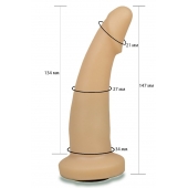 Телесная гладкая насадка Harness - 14,7 см. - LOVETOY (А-Полимер) - купить с доставкой в Норильске