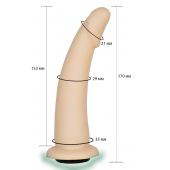 Телесная гладкая насадка-фаллоимитатор Harness - 17 см. - LOVETOY (А-Полимер) - купить с доставкой в Норильске