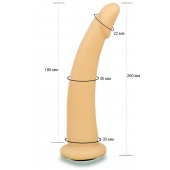 Телесная гладкая насадка-фаллоимитатор Harness - 20 см. - LOVETOY (А-Полимер) - купить с доставкой в Норильске